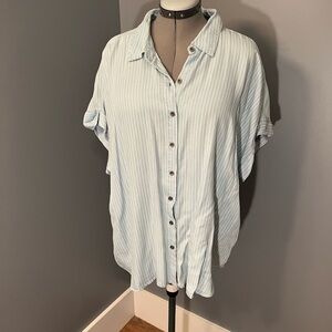 Light Blue Striped Button Down Shirt